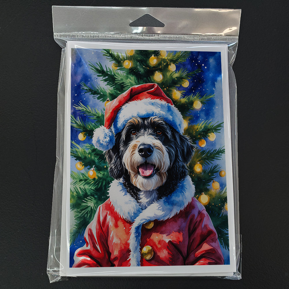 Bernedoodle Christmas Greeting Cards Pack of 8