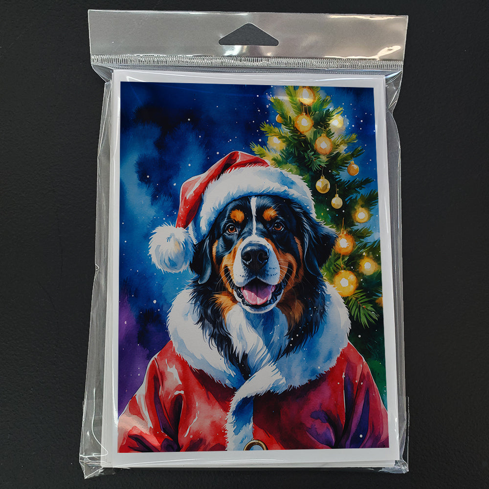 Bernese Mountain Dog Christmas Greeting Cards Pack of 8