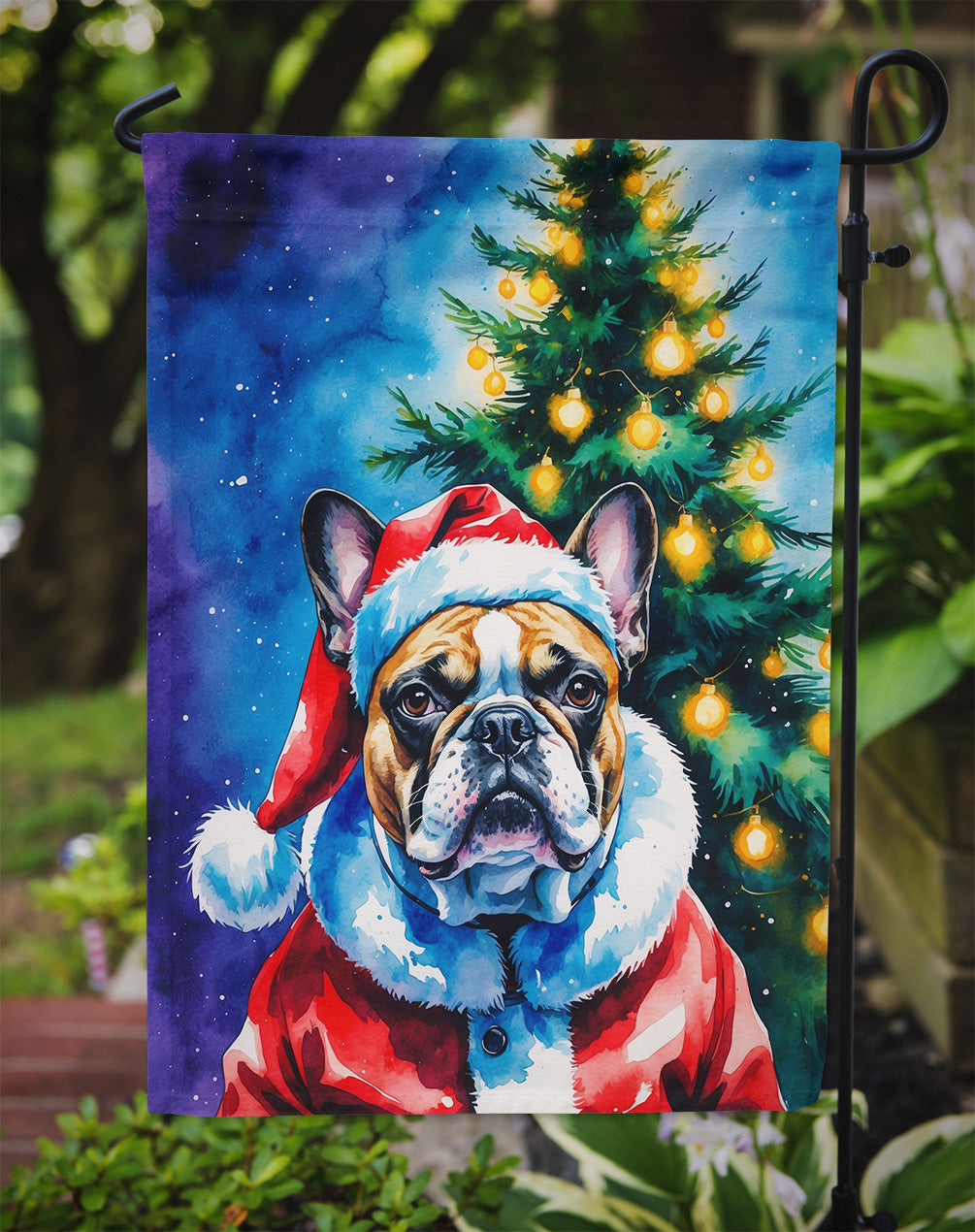 French Bulldog Christmas Garden Flag