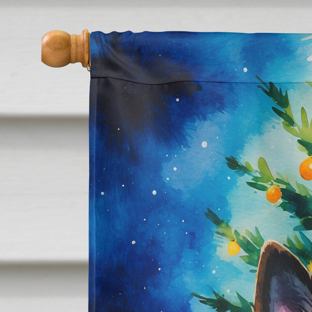German Shepherd Christmas House Flag