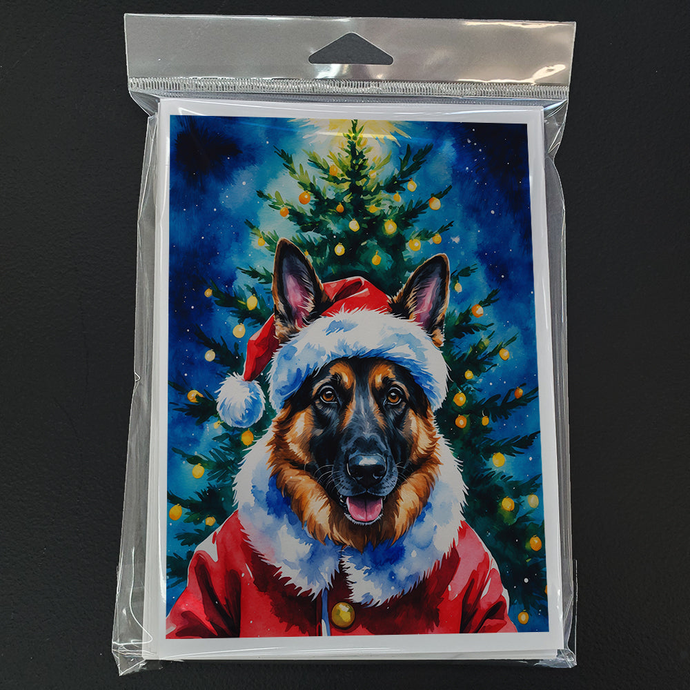 German Shepherd Christmas Greeting Cards Pack of 8