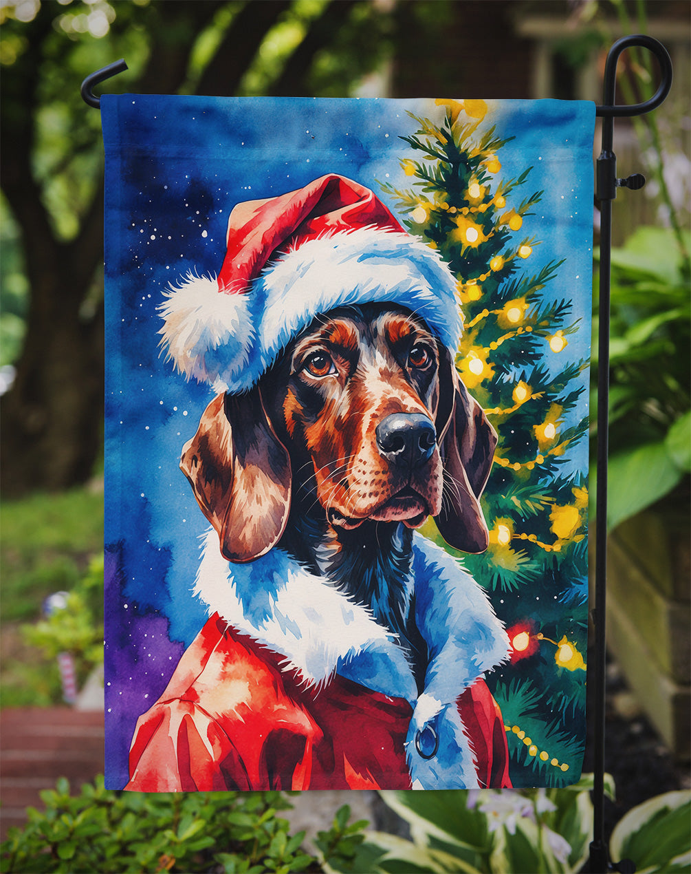 German Wirehaired Pointer Christmas Garden Flag