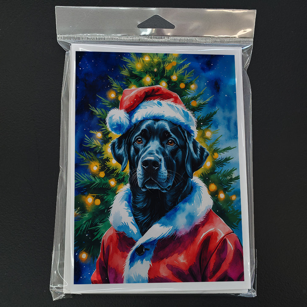 Black Labrador Retriever Christmas Greeting Cards Pack of 8