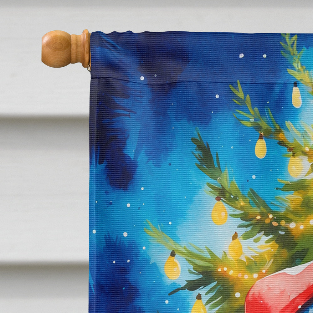 Pug Christmas House Flag