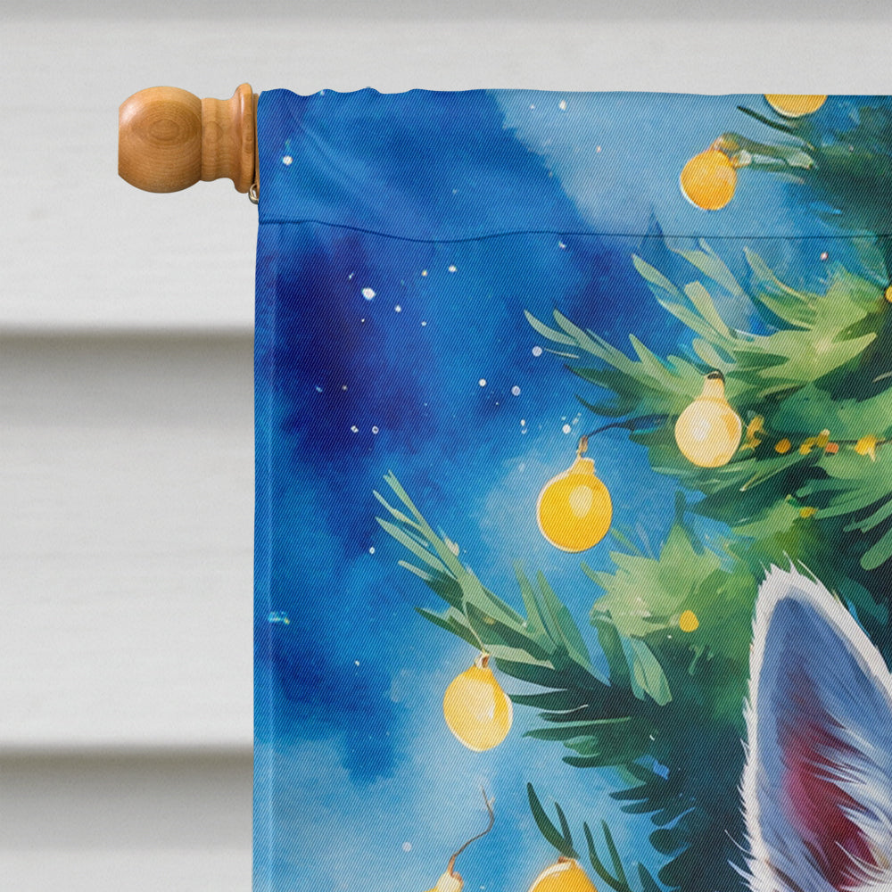 Samoyed Christmas House Flag
