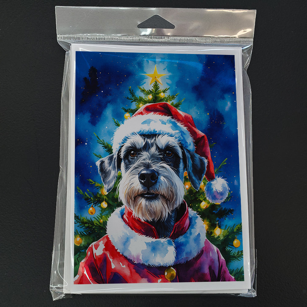 Schnauzer Christmas Greeting Cards Pack of 8