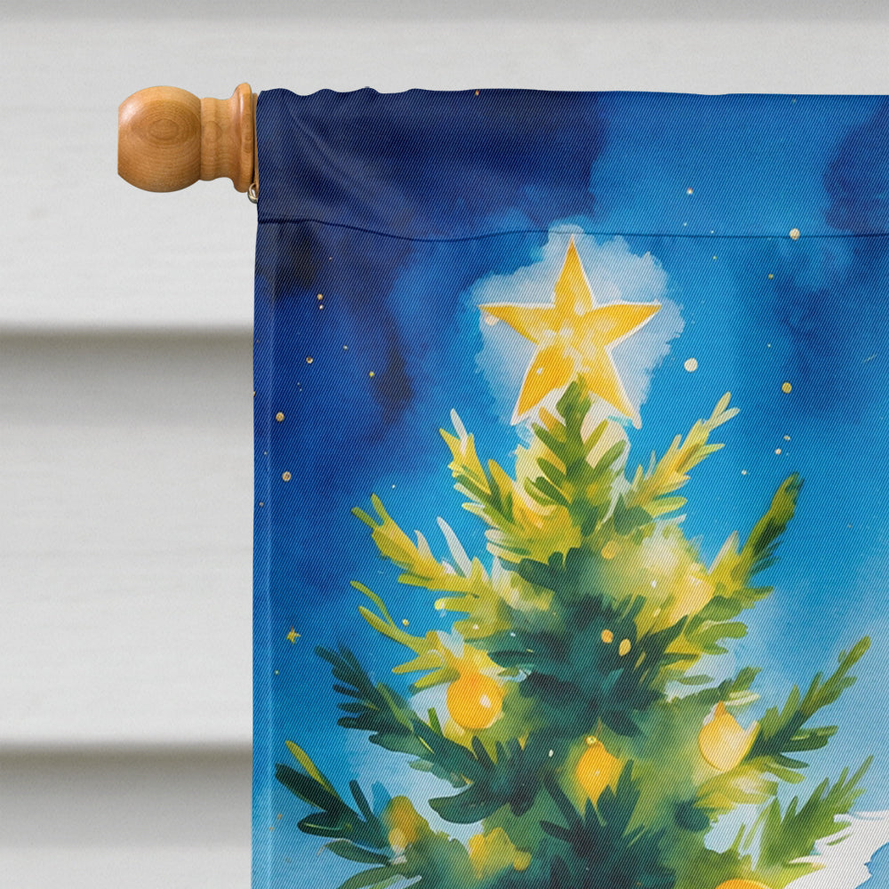 Weimaraner Christmas House Flag