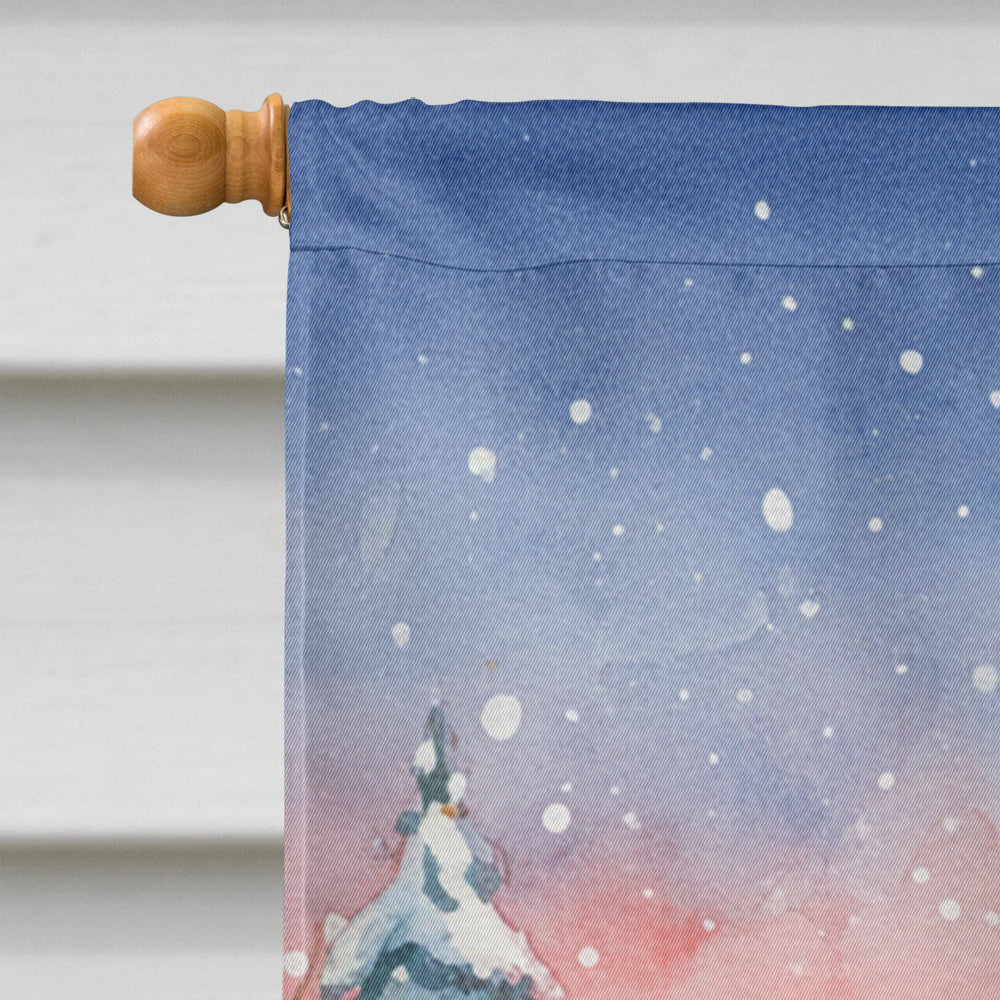 Bloodhound with Santa Claus House Flag