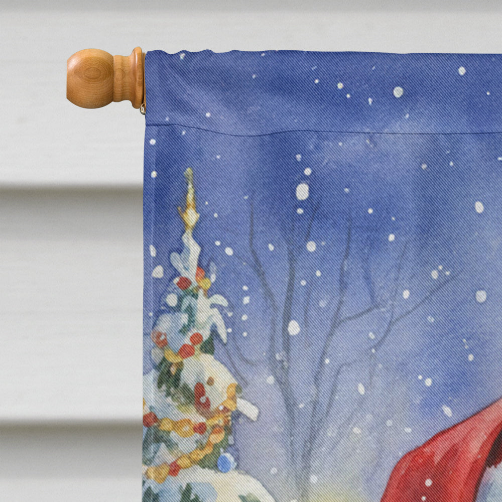 Cavalier Spaniel with Santa Claus House Flag