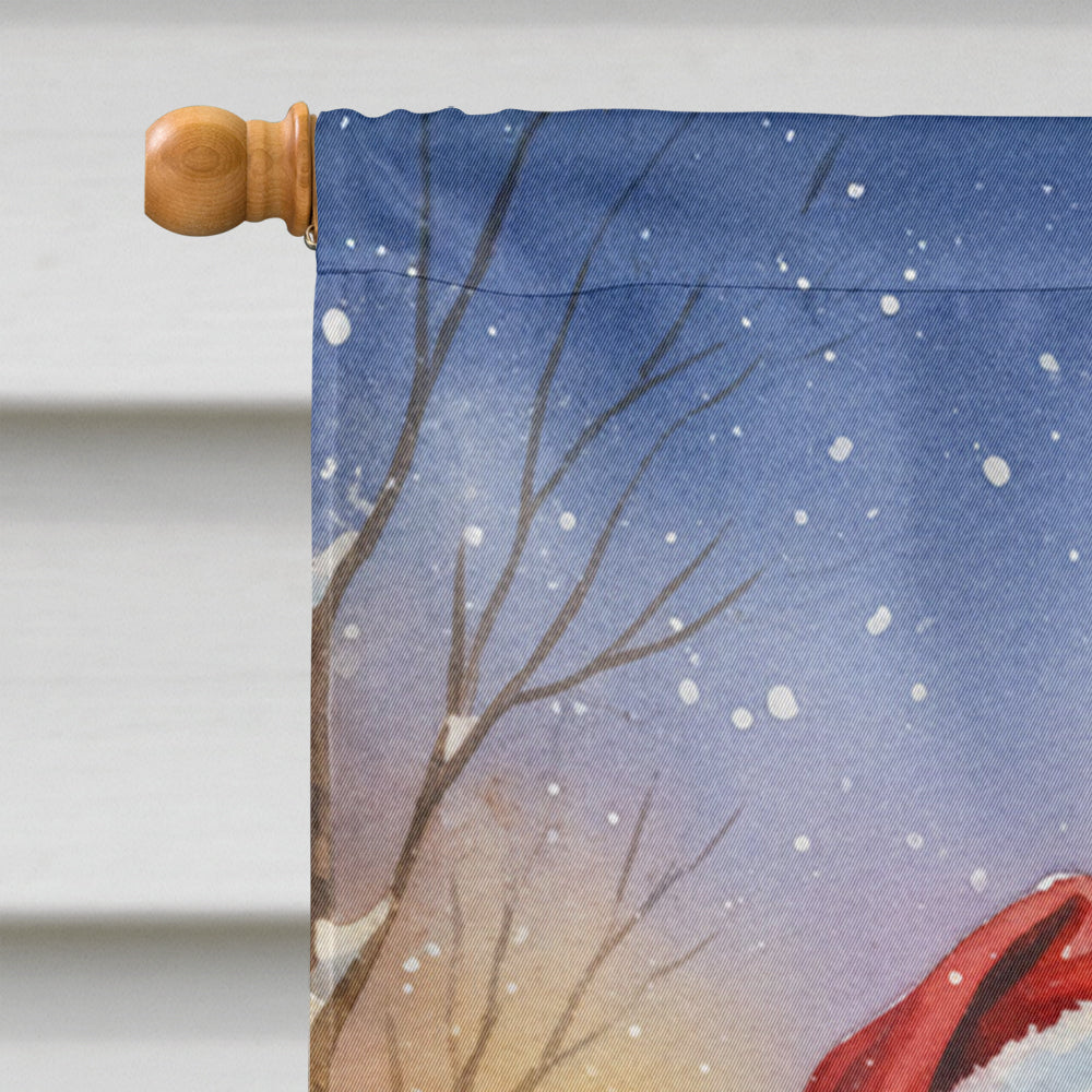 Great Pyrenees with Santa Claus House Flag
