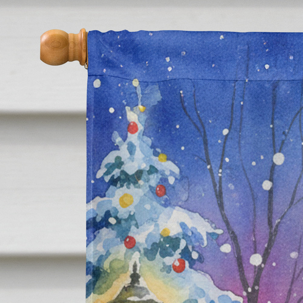 Papillon with Santa Claus House Flag
