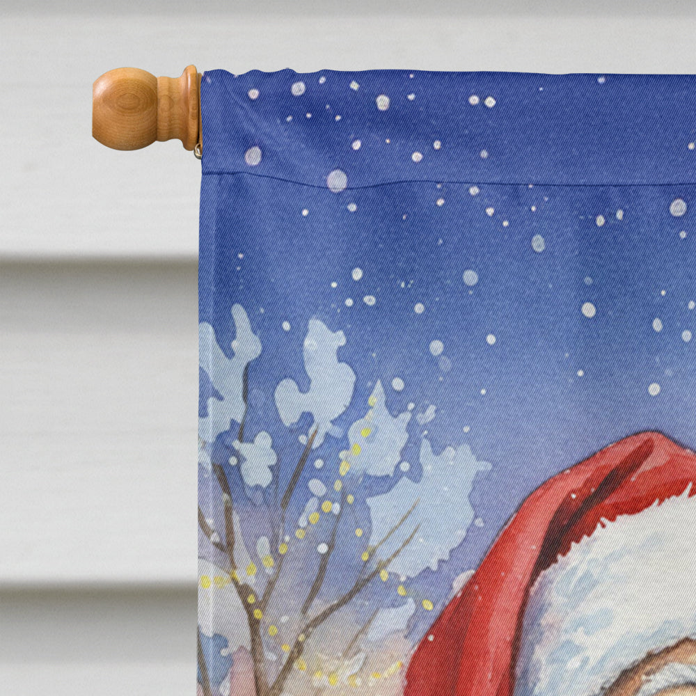 Pug with Santa Claus House Flag