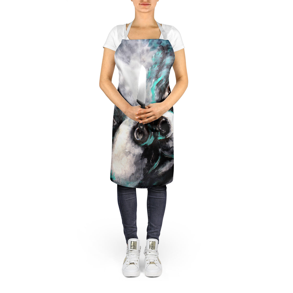 Boston Terrier Pretty Please Apron