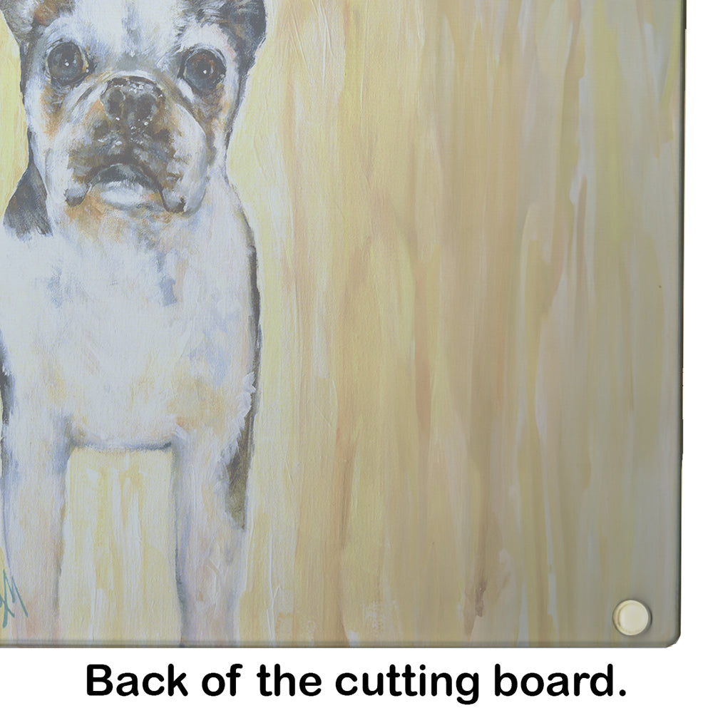 Boston Terrier Walker Two Glass Cutting Board