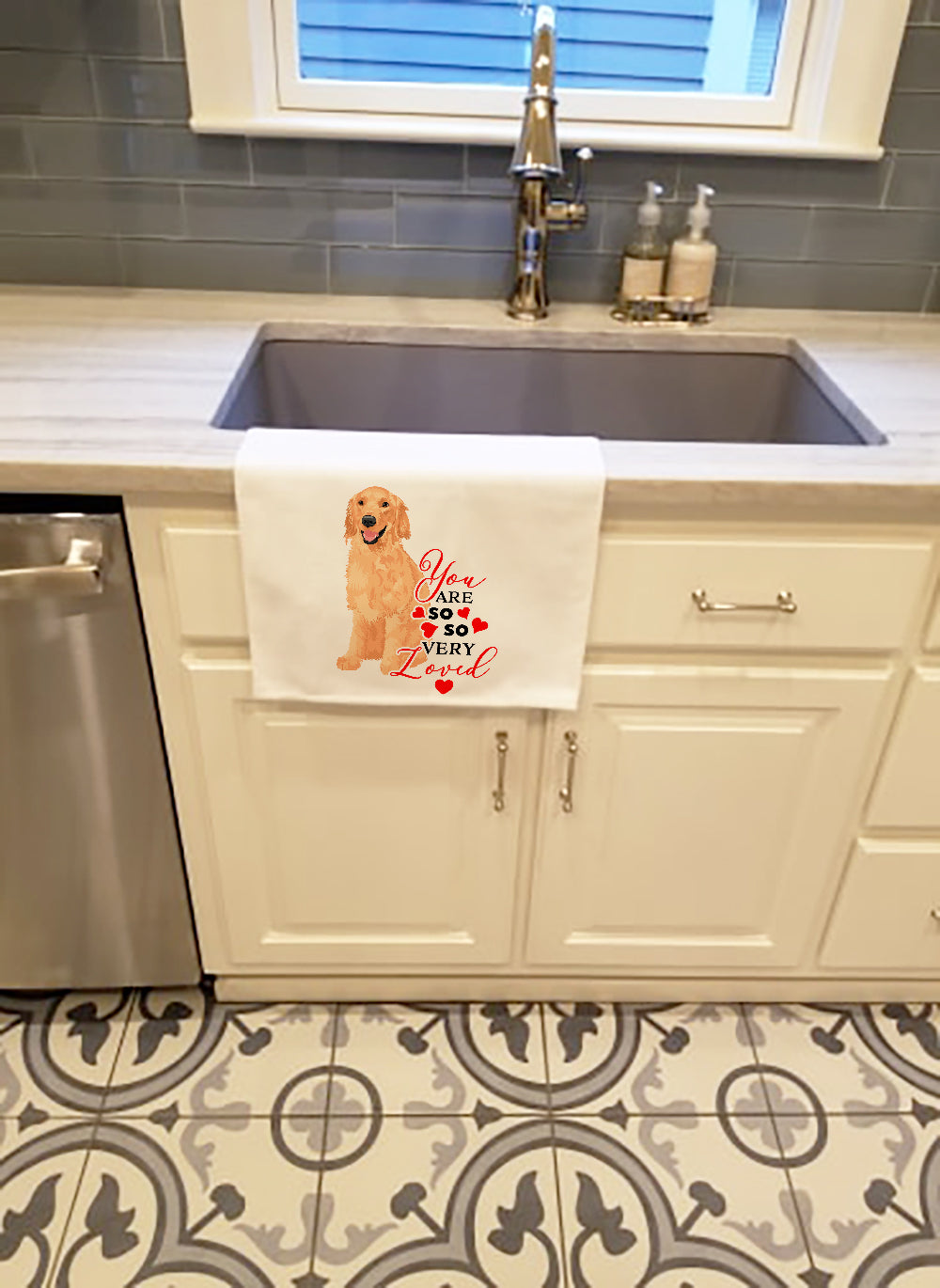 Golden Retriever Gold #1 so Loved Kitchen Towel Set of 2