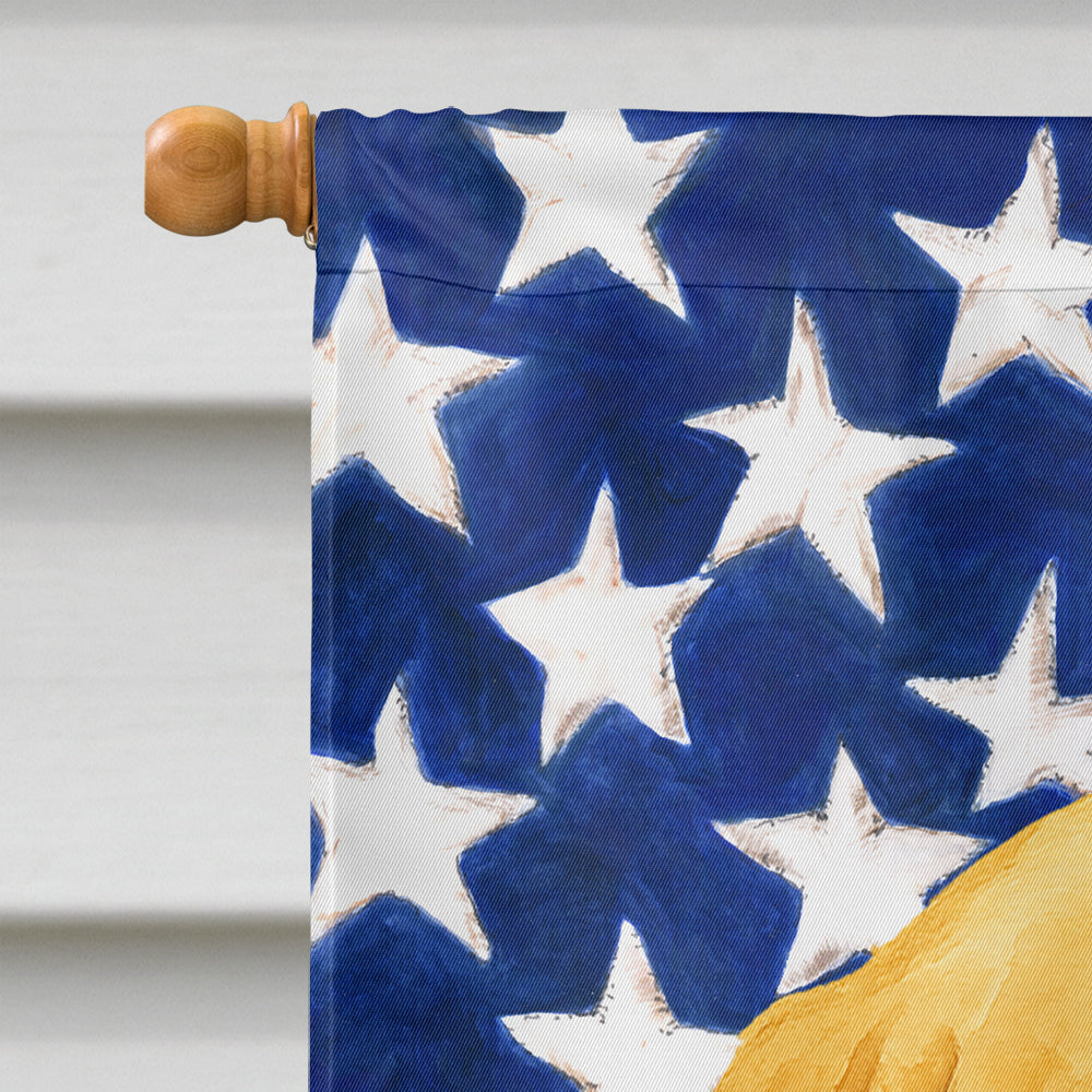 Lemon and White Beagle American Flag House Flag