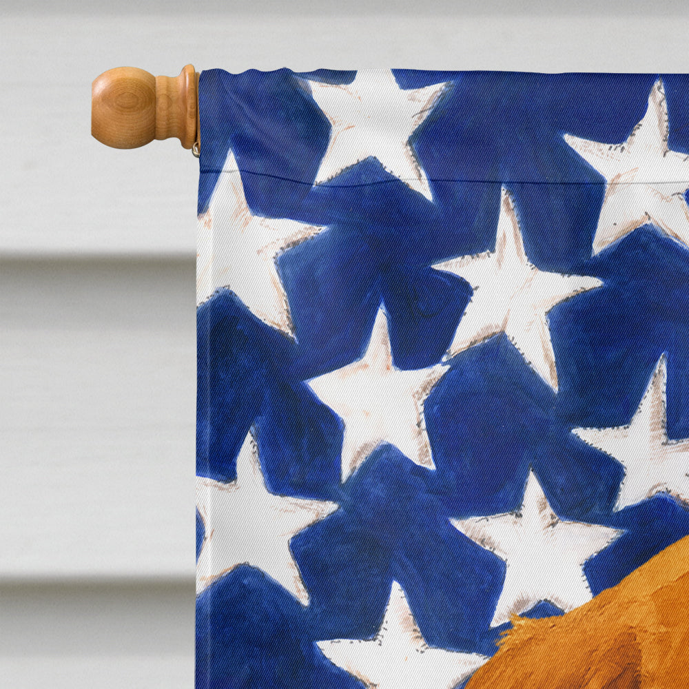 Red and White Beagle American Flag House Flag
