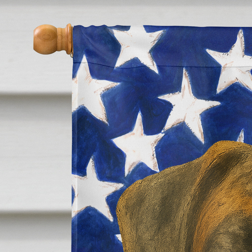 Brindle Boxer American Flag House Flag