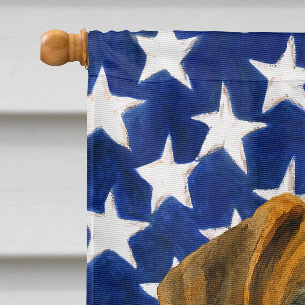 Brindle Great Dane American Flag House Flag