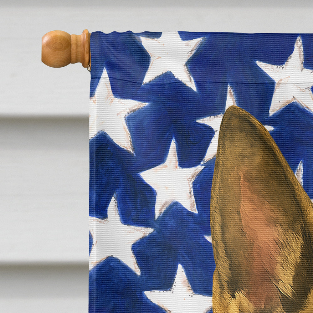 Sable German Shepherd American Flag House Flag