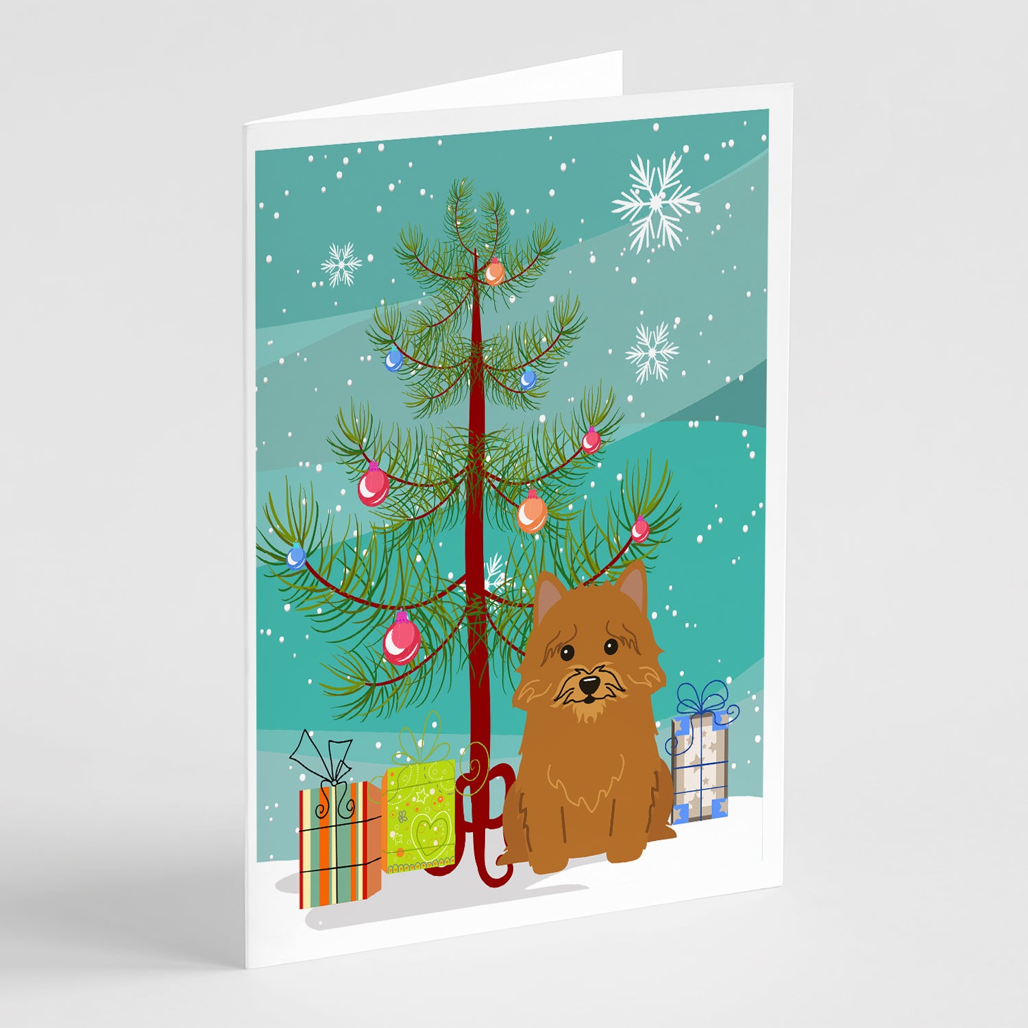 Buy this Merry Christmas Tree Norwich Terrier Greeting Cards Pack of 8