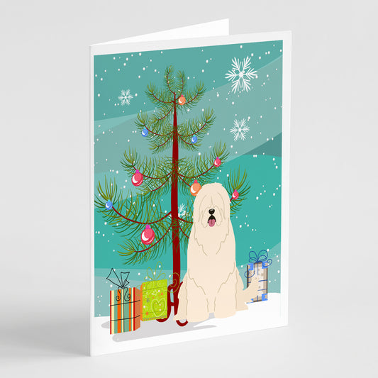 Buy this Merry Christmas Tree South Russian Sheepdog Greeting Cards Pack of 8