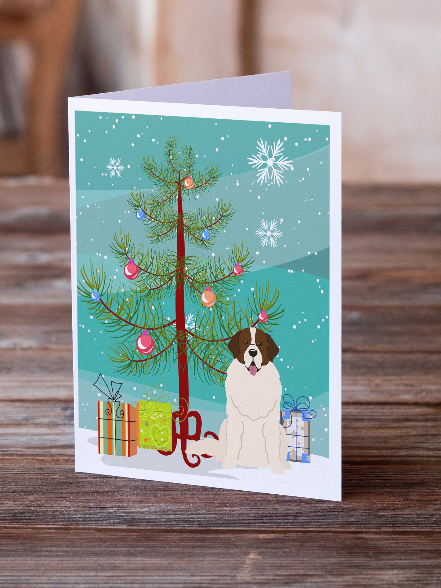 Merry Christmas Tree Moscow Watchdog Greeting Cards Pack of 8