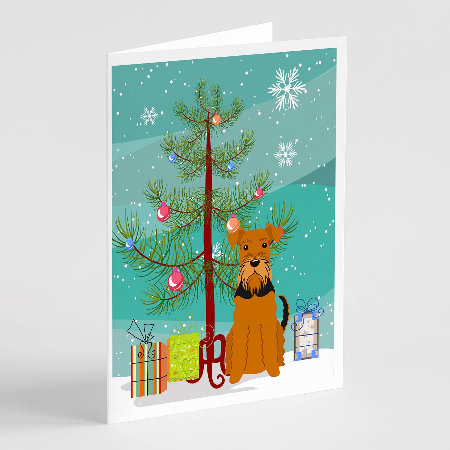 Buy this Merry Christmas Tree Airedale Greeting Cards Pack of 8