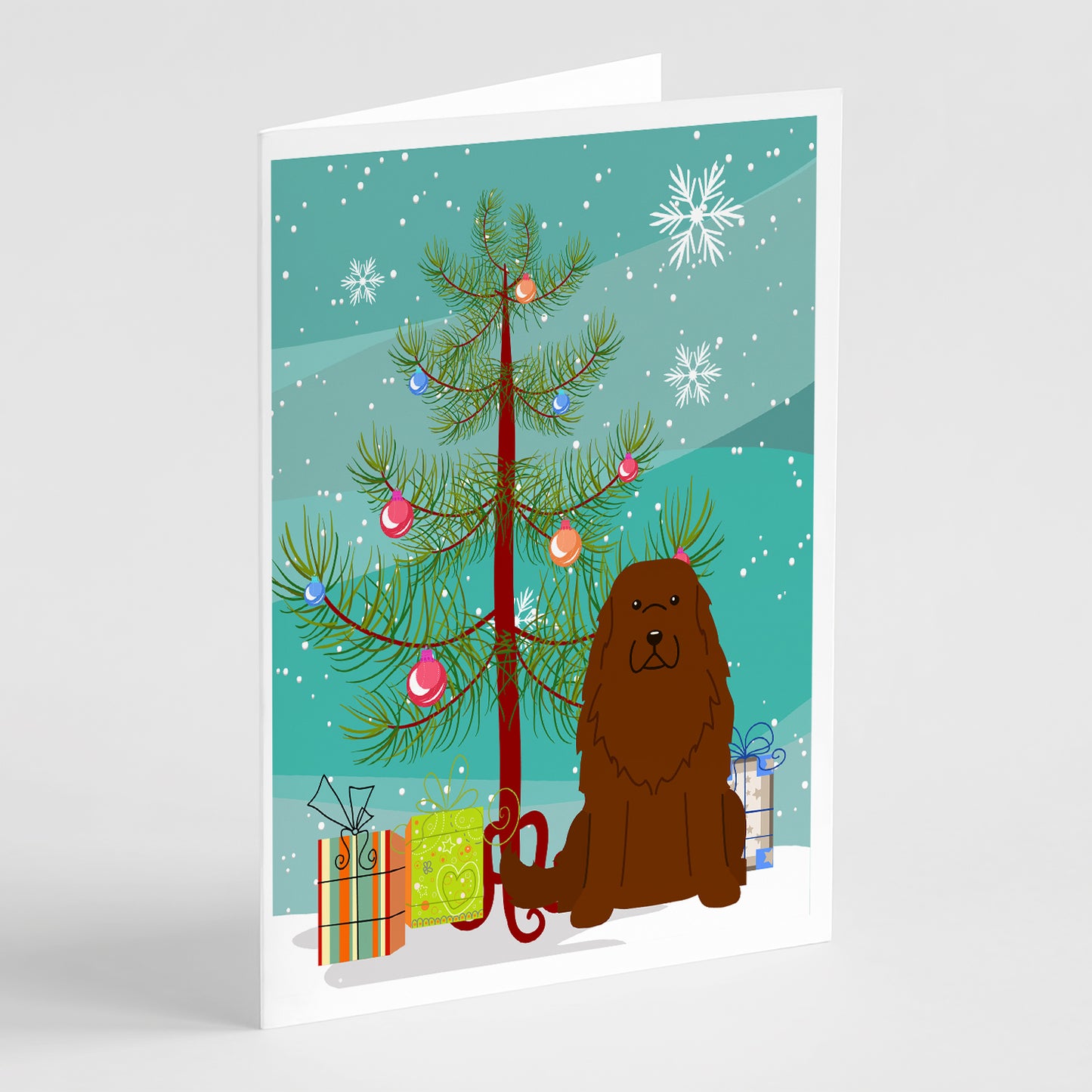 Buy this Merry Christmas Tree Caucasian Shepherd Dog Greeting Cards Pack of 8