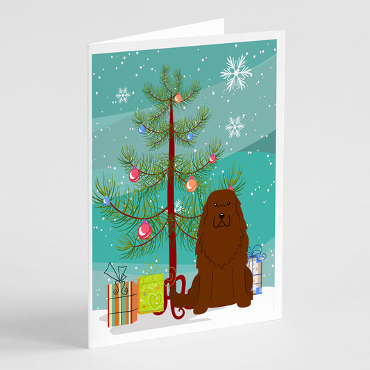 Buy this Merry Christmas Tree Caucasian Shepherd Dog Greeting Cards Pack of 8
