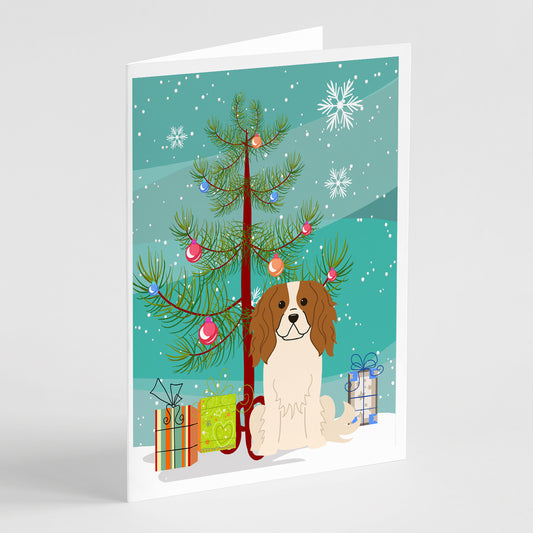 Buy this Merry Christmas Tree Cavalier Spaniel Greeting Cards Pack of 8
