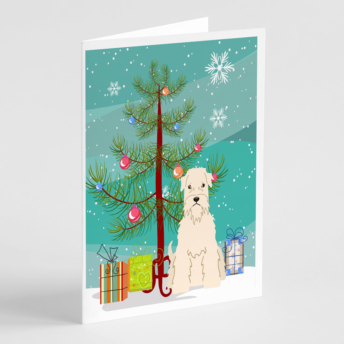 Buy this Merry Christmas Tree Soft Coated Wheaten Terrier Greeting Cards Pack of 8