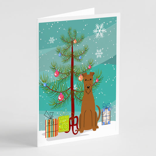 Buy this Merry Christmas Tree Irish Terrier Greeting Cards Pack of 8