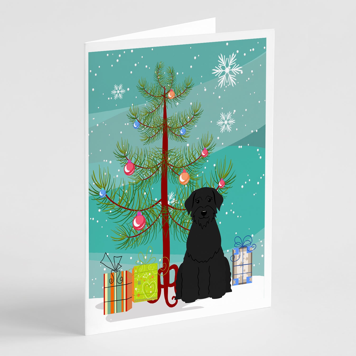 Buy this Merry Christmas Tree Giant Schnauzer Greeting Cards Pack of 8
