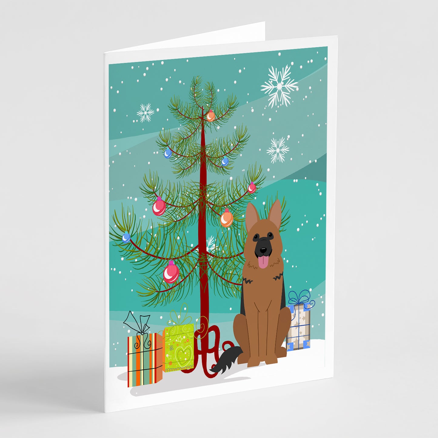 Buy this Merry Christmas Tree German Shepherd Greeting Cards Pack of 8