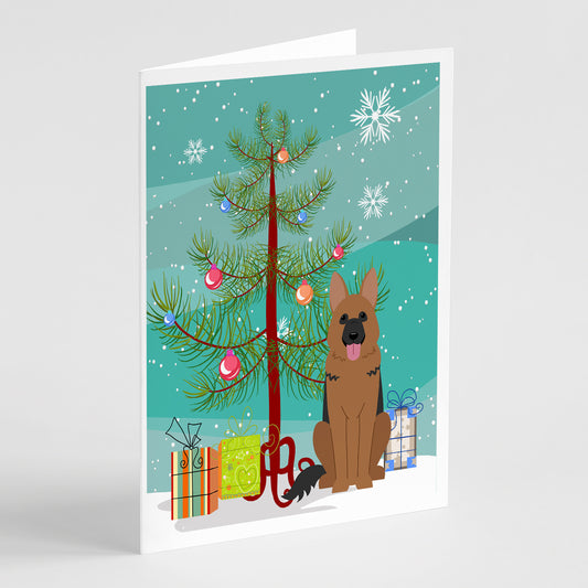 Buy this Merry Christmas Tree German Shepherd Greeting Cards Pack of 8