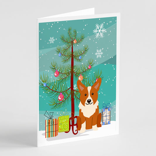 Buy this Merry Christmas Tree Corgi Greeting Cards Pack of 8