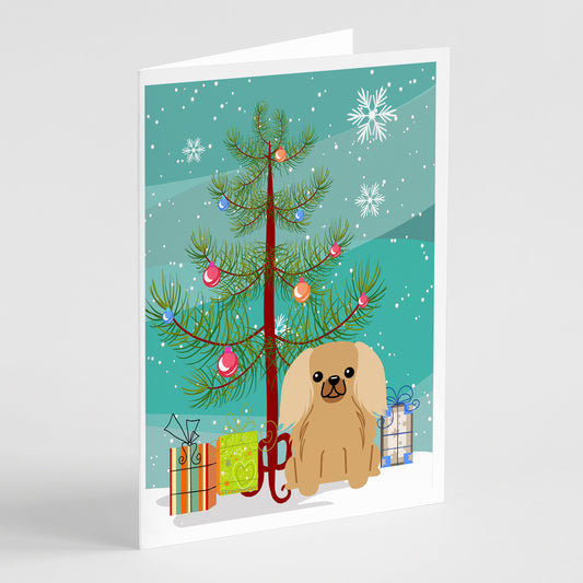 Buy this Merry Christmas Tree Pekingese Fawn Sable Greeting Cards Pack of 8