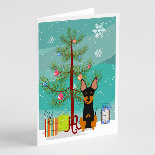 Buy this Merry Christmas Tree English Toy Terrier Greeting Cards Pack of 8