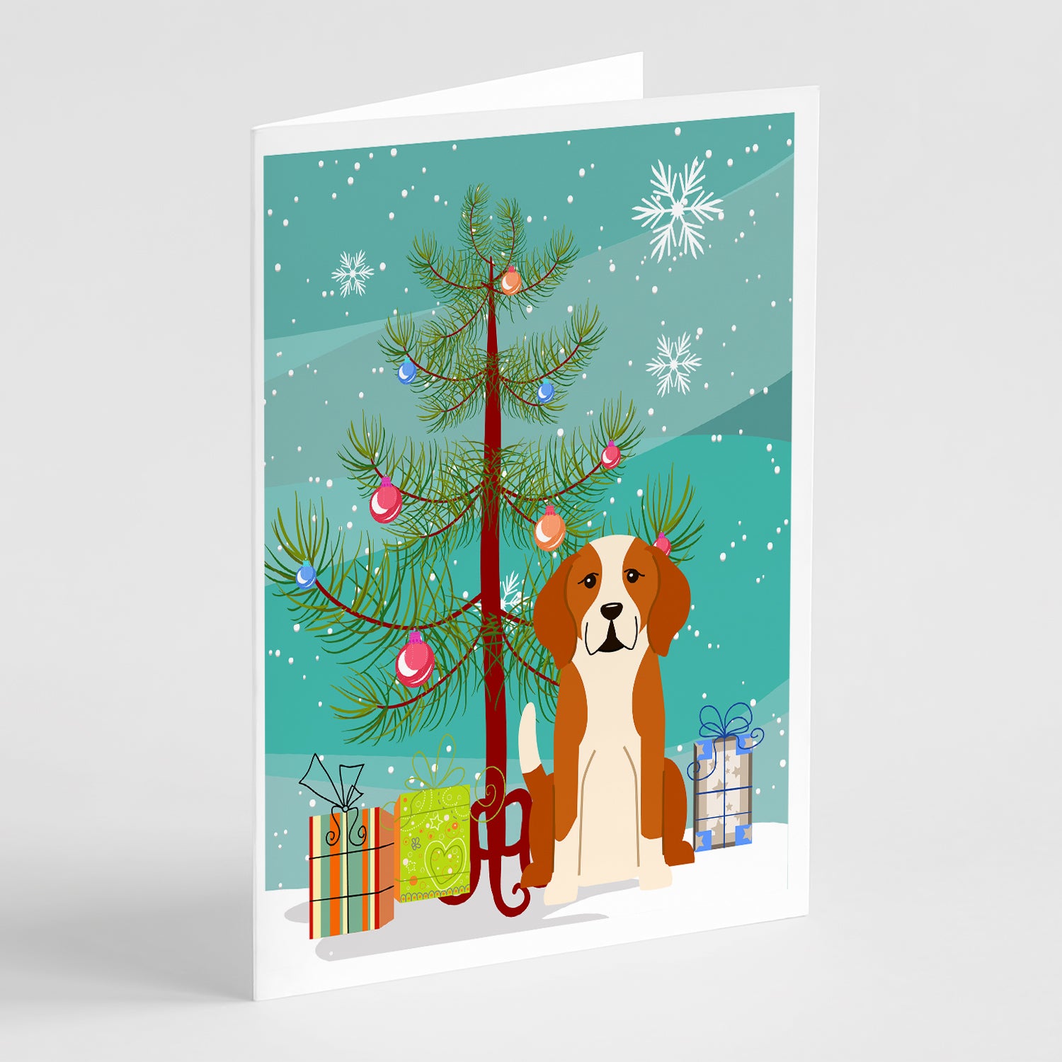 Buy this Merry Christmas Tree English Foxhound Greeting Cards Pack of 8