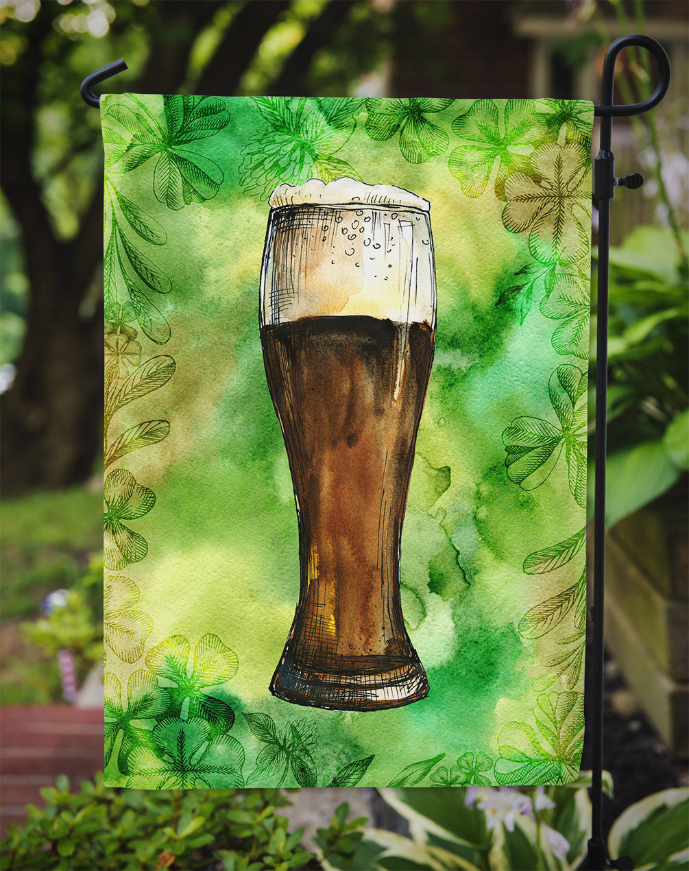 Irish Beer Dark Garden Flag