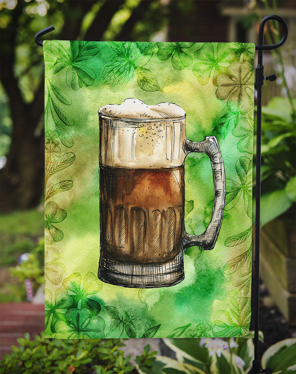 Irish Beer Mug Garden Flag
