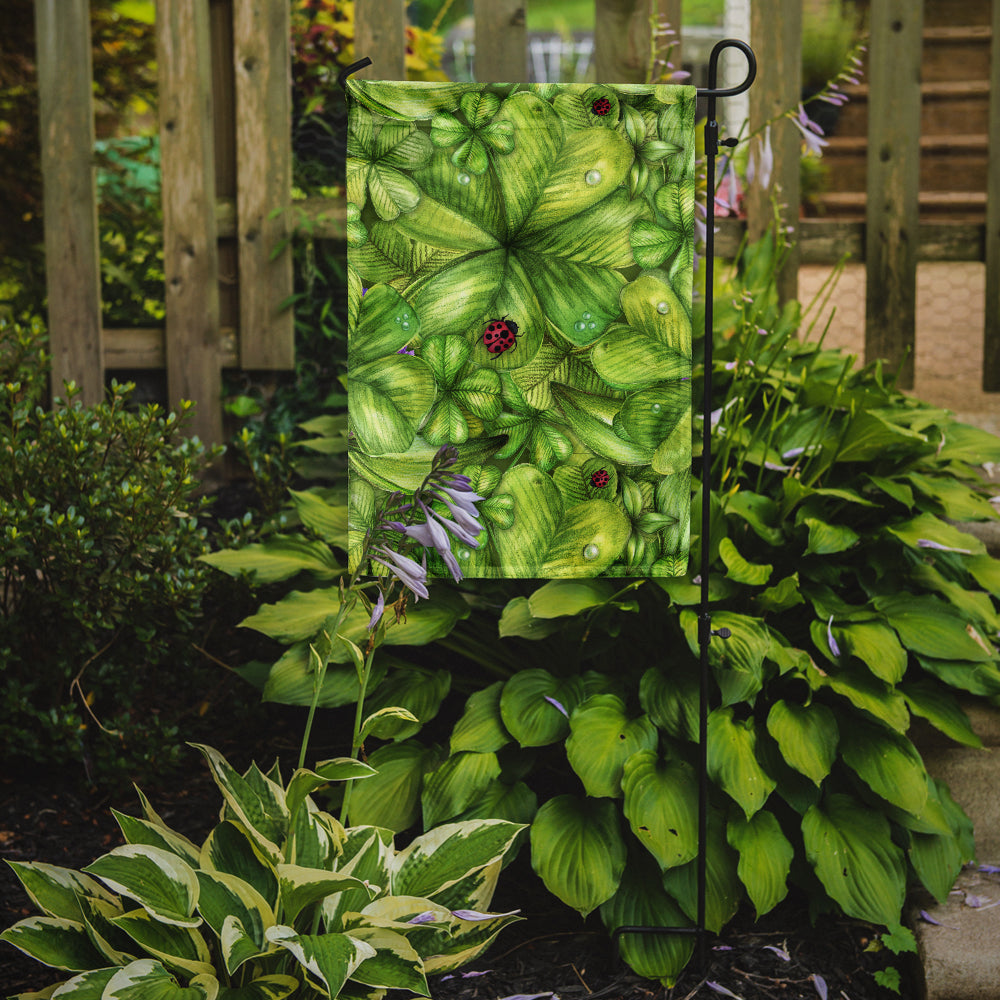 Shamrocks and Lady bugs Garden Flag