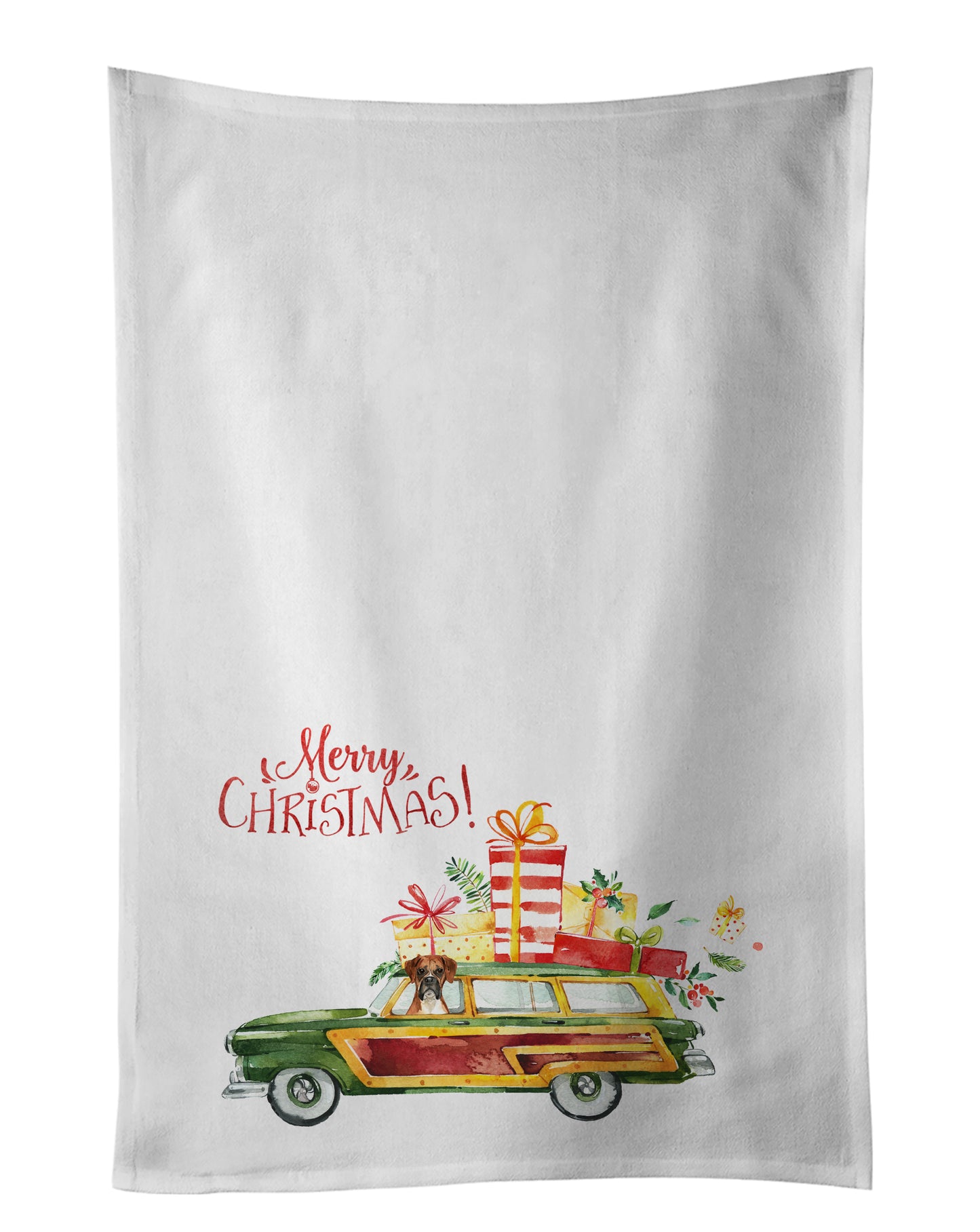 Buy this Merry Christmas Boxer Kitchen Towel Set of 2