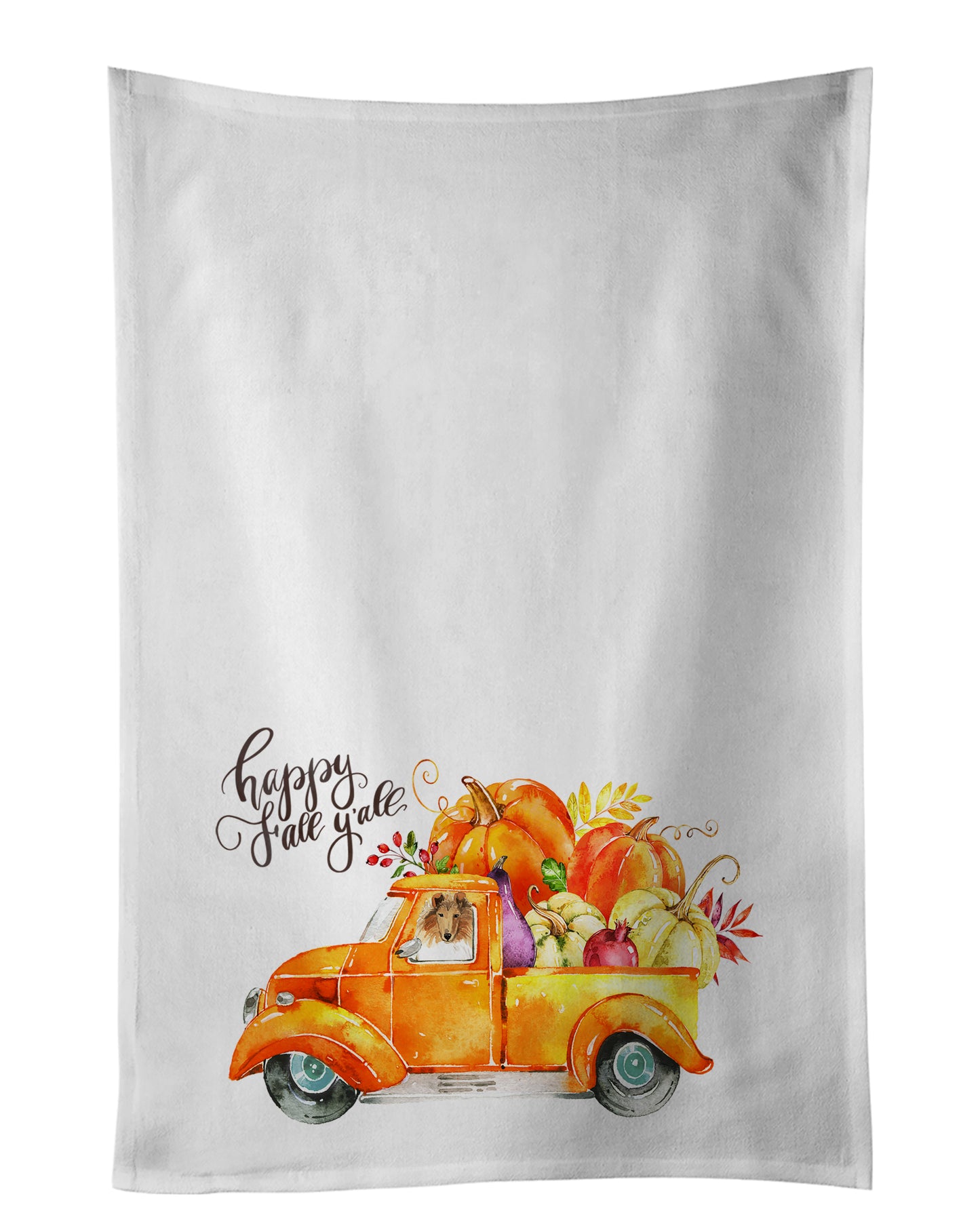 Buy this Fall Harvest Collie Kitchen Towel Set of 2