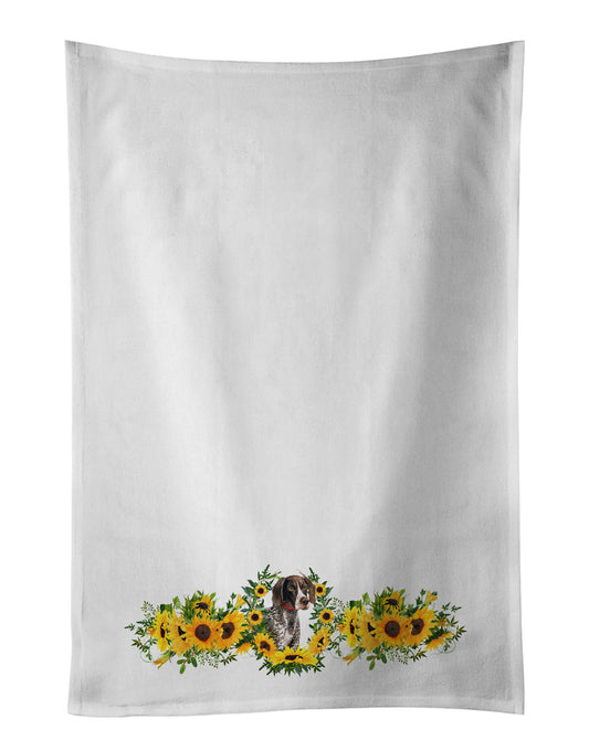 Buy this German Shorthaired Pointer in Sunflowers Kitchen Towel Set of 2