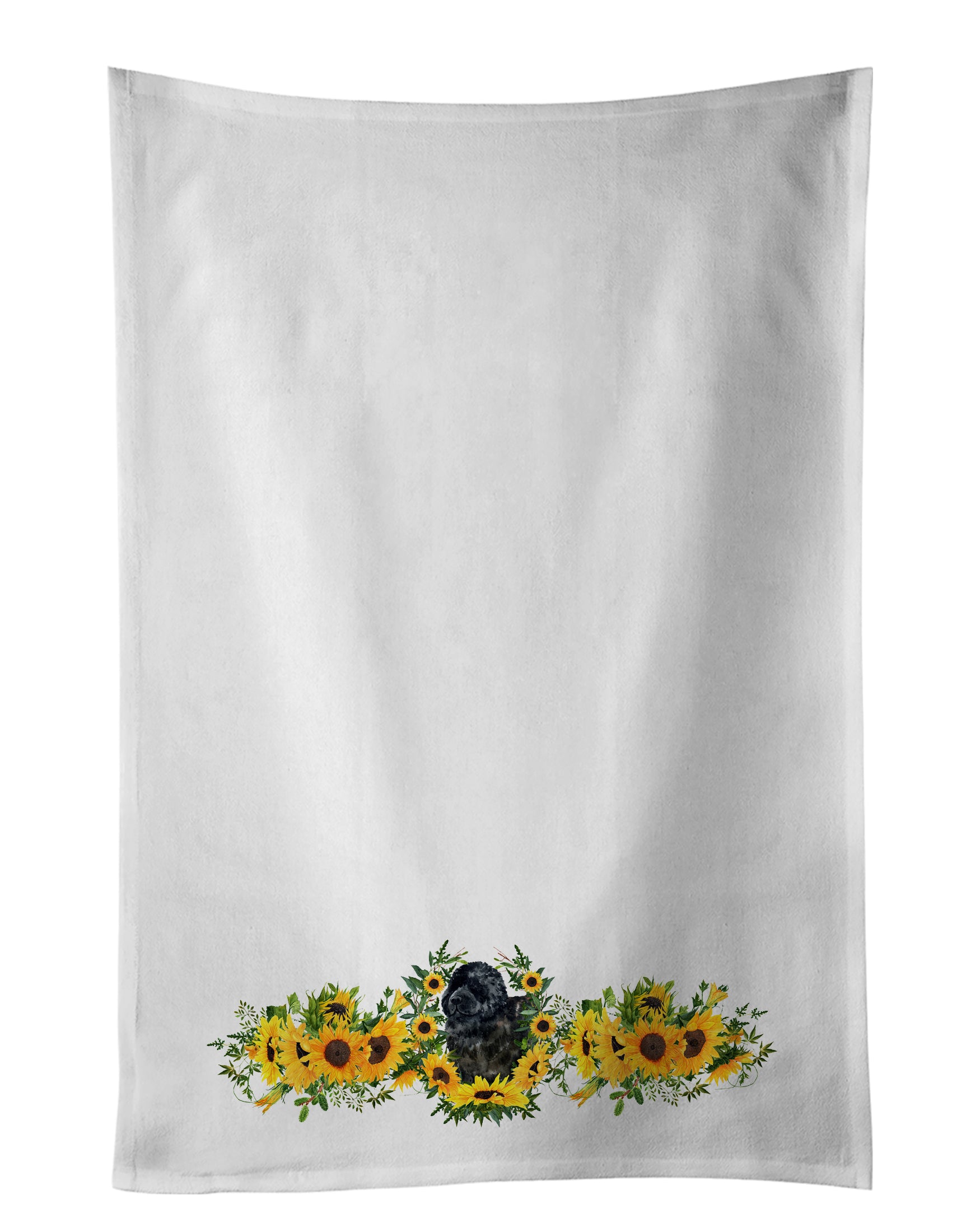 Buy this Newfoundland in Sunflowers Kitchen Towel Set of 2