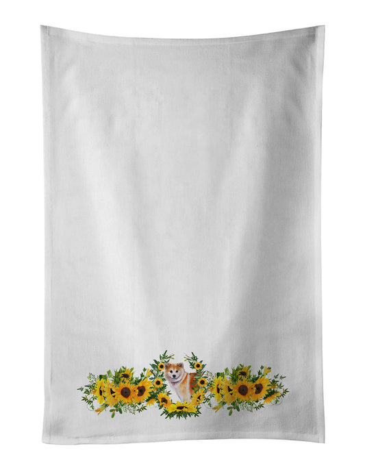 Buy this Shiba Inu in Sunflowers Kitchen Towel Set of 2