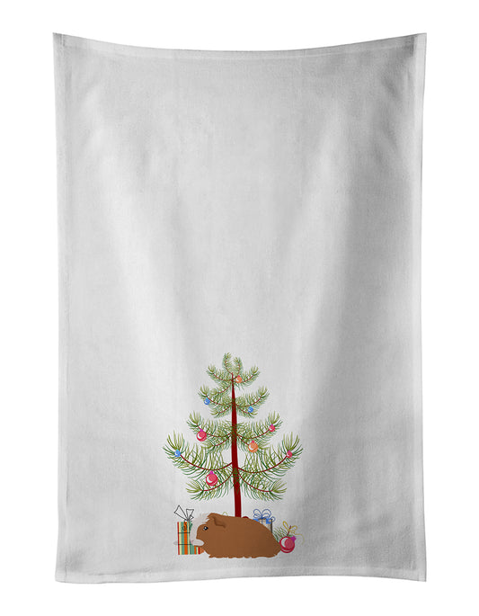 Buy this Crested Guinea Pig Merry Christmas Kitchen Towel Set of 2