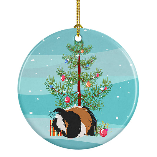 Buy this Sheba Guinea Pig Merry Christmas Ceramic Ornament